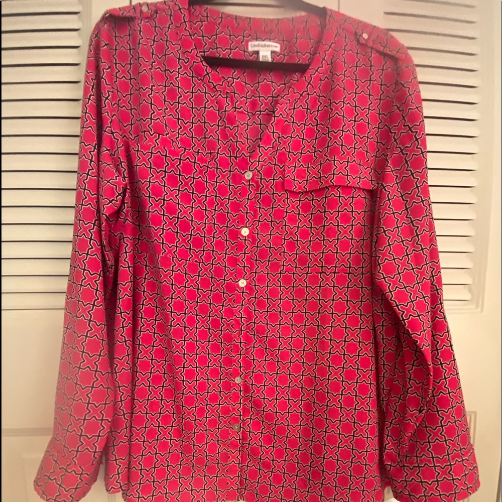 NWT Beautiful Croft & Barrow Blouse, Size XXL